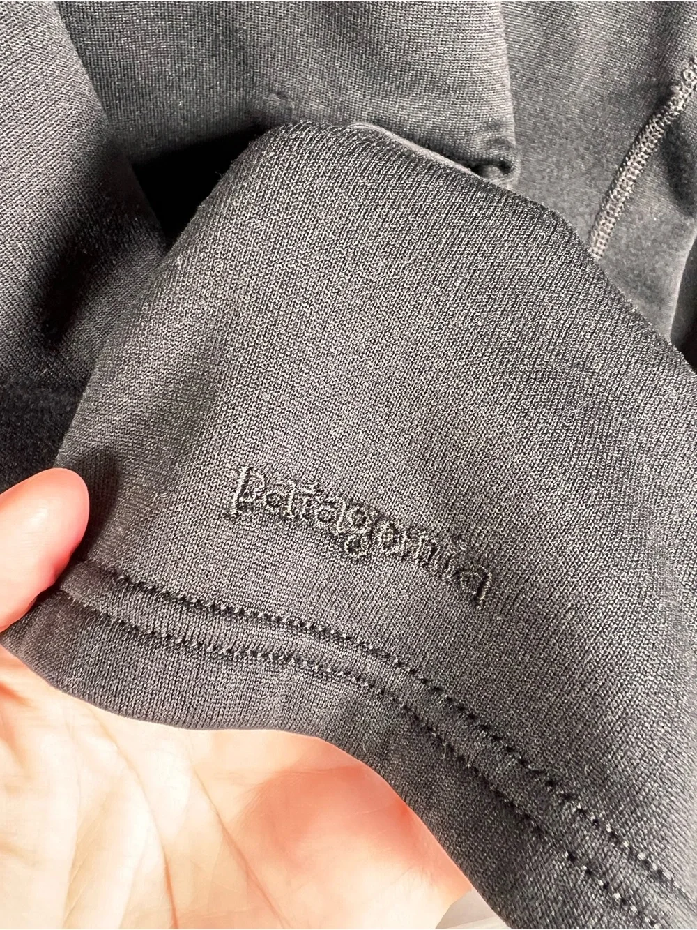 VTG Patagonia R1 Polartec Power Dry Black Quarter Zip Fleece Pullover Men L READ